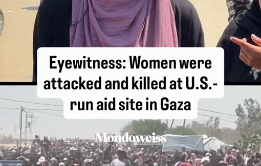 Thumbnail preview image for the video titled: On their dedicated day, women were beaten by GHF mercenaries and Israelis