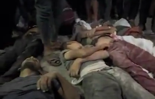 Thumbnail preview image for the video titled: 58 killed and over 550 injured by Israel while awaiting entry of aid through Zikim, northern Gaza