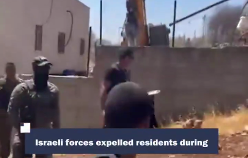 Thumbnail preview image for the video titled: Houses demolished in Bethlehem’s Wadi Rahal as soldiers prevent residents from removing their furniture