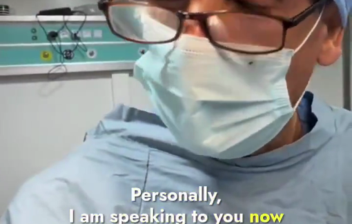 Thumbnail preview image for the video titled: Starved Palestinian surgeon describes work conditions