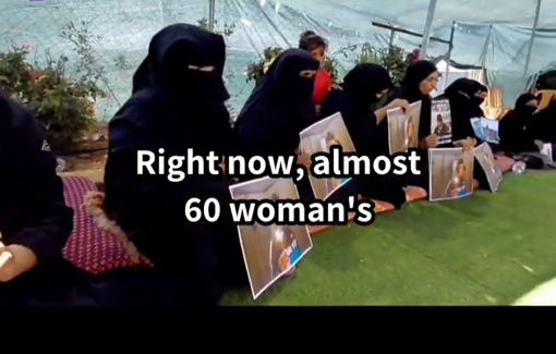 Thumbnail preview image for the video titled: 60 women from Umm Al Khair continue their hunger strike after the abduction of Awdah Hathaleen's body