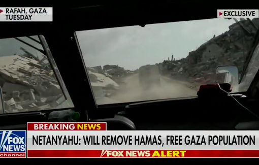 Thumbnail preview image for the video titled: Netanyahu says Gaza's mass destruction is due to Khamas booby traps