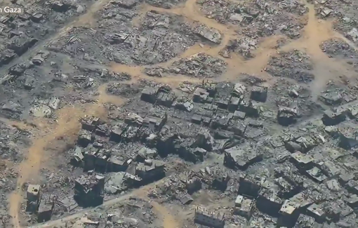 Thumbnail preview image for the video titled: Ashen landscape of northern Gaza as a result of Israel's genocidal assault