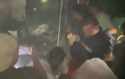 Thumbnail preview image for the video titled: Journalist Mohammed Qraiqea killed, colleagues carry his burning body