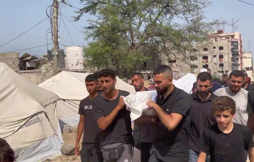 Thumbnail preview image for the video titled: A month after burying his mother, journalist Ibrahim Nofal buries his brother Mohammad part of the Al Jazeera crew assassinated by Israel