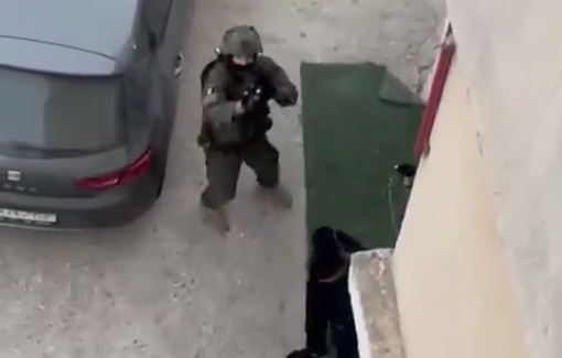 Thumbnail preview image for the video titled: Israeli soldiers arrested Mohammed Abu Kuwaik after storming his home in Al-Amari refugee camp, Ramallah