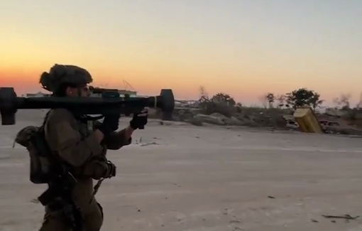 Thumbnail preview image for the video titled: Israeli soldier shells a home to celebrate his last day of service