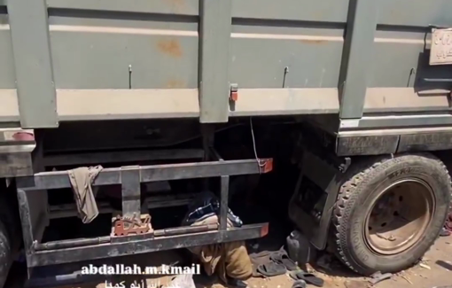 Thumbnail preview image for the video titled: Once a businessman, Hani al-Qassas lives with his family under a truck