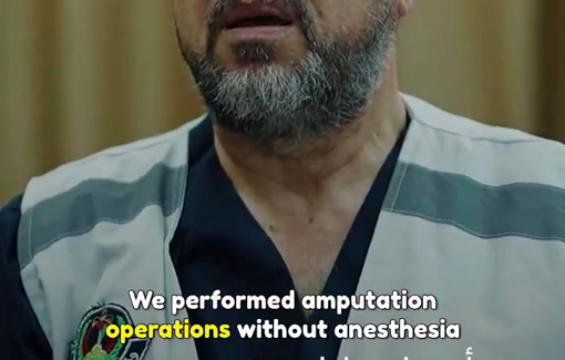 Thumbnail preview image for the video titled: Gaza healthcare workers reached extreme states of exhaustion due to starvation by Israel