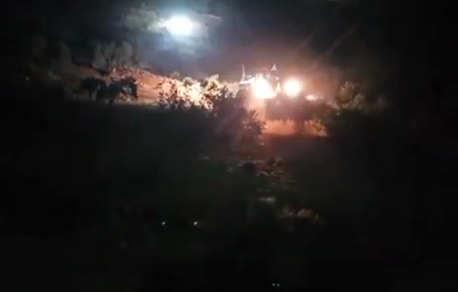 Thumbnail preview image for the video titled: Here's a video from the destruction of the olive grove in Al-Mughayyir on Augustus 22