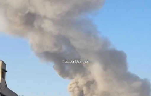 Thumbnail preview image for the video titled: Israel continues large detonations continue in Al-Sabra neighborhood