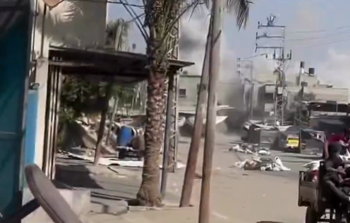 Thumbnail preview image for the video titled: Airstrike on the Adham family house in Jabalia al-Nazla