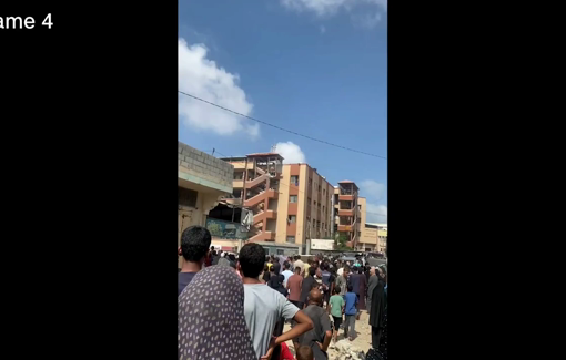 Thumbnail preview image for the video titled: Israel struck Nasser hospital with three projectiles in double tap massacre