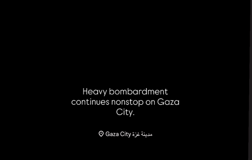 Thumbnail preview image for the video titled: Non-stop night bombardment of Gaza City