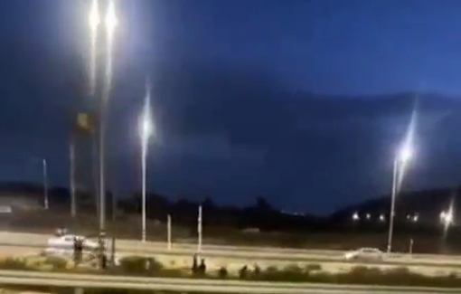 Thumbnail preview image for the video titled: Israeli settlers attacking Palestinian vehicles near Za’tara checkpoint (Nablus)