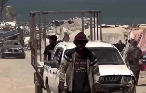 Thumbnail preview image for the video titled: Forced displacement from Gaza City continues