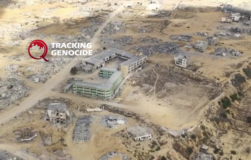 Thumbnail preview image for the video titled: The IDF blows up two schools in Khan Younis