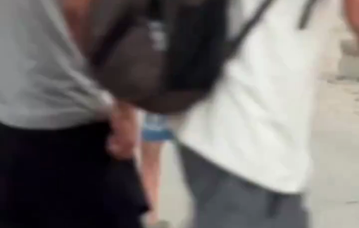 Thumbnail preview image for the video titled: Child's shock amid forced evacuation from Al-Jundi Al-Majhoul residential tower