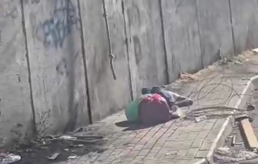 Thumbnail preview image for the video titled: Israeli soldiers shot dead Sanad Khantuli while crossing the illegal apartheid wall near Al-Ram