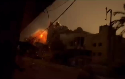 Thumbnail preview image for the video titled: Israeli airstrike destroys Al-Salam Tower