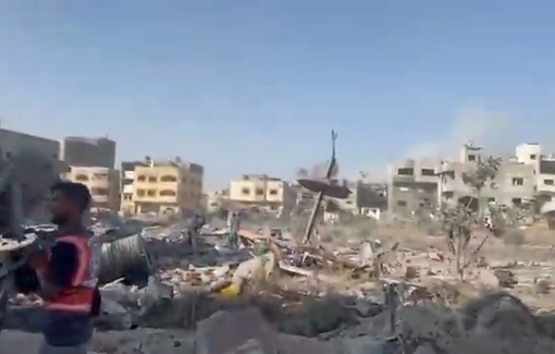 Thumbnail preview image for the video titled: Civil Defense crew recover the dead under Israeli artillery in Al-Twam area, northern Gaza