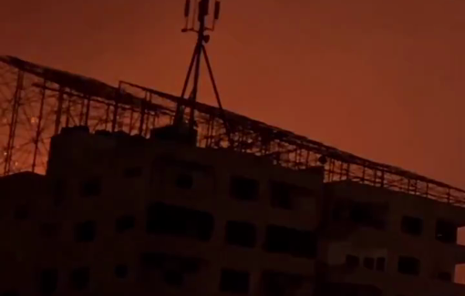 Thumbnail preview image for the video titled: Israeli strike on the Shurrab residential building in western Gaza City