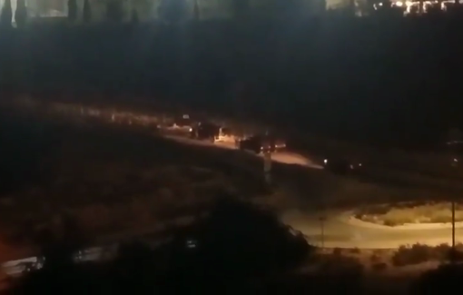 Thumbnail preview image for the video titled: Israeli forces storming Birzeit University near Ramallah from all its gates