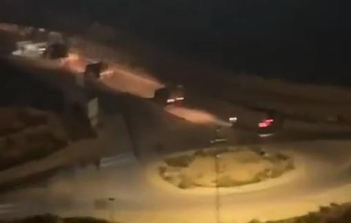 Thumbnail preview image for the video titled: Armored Israeli vehicles stormed Birzeit University in the middle of the night