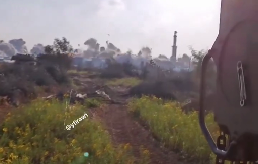 Thumbnail preview image for the video titled: IDF cheer blowing up Omar ibn Abd-al-Aziz mosque