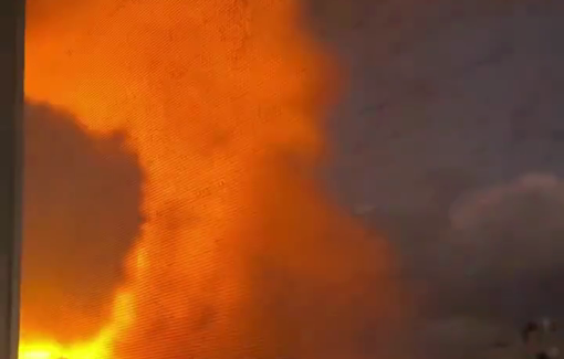 Thumbnail preview image for the video titled: Massive explosions likely caused by Israel's explosive-laden armored vehicles