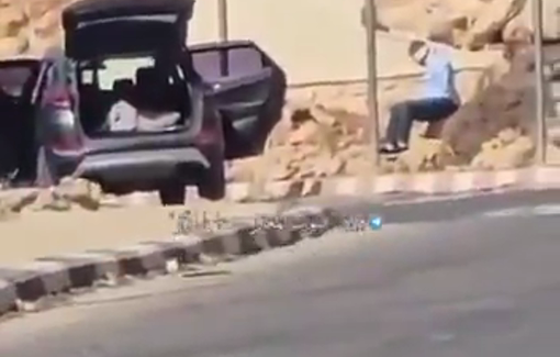 Thumbnail preview image for the video titled: Israeli forces detaining and abusing the principal of Al-Mughayyir Boys’ School