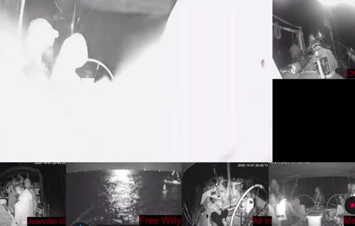 Thumbnail preview image for the video titled: The Yulara was intercepted after being sprayed and hit with bright lights, like previous boats