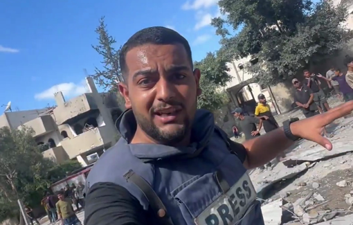 Thumbnail preview image for the video titled: Rescue of a woman after Israel bombed the Ghabboun family house in Gaza City