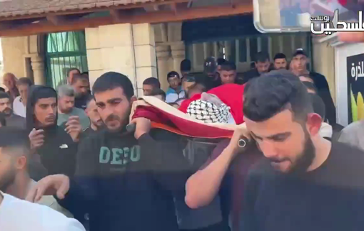 Thumbnail preview image for the video titled: Funeral of Salim Raji Hassan Al-Far (57 y/o) beaten to death by Israeli soldiers