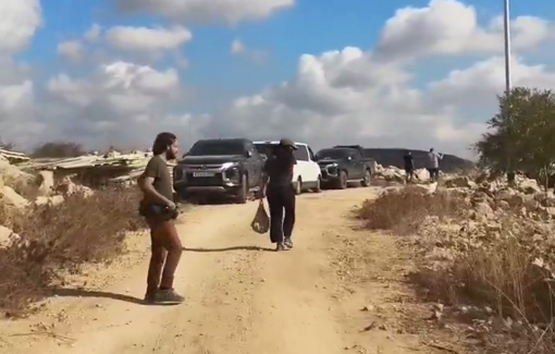 Thumbnail preview image for the video titled: Settlers ad soldiers try to intimidate the olive harvesters in Kafr Qaddum
