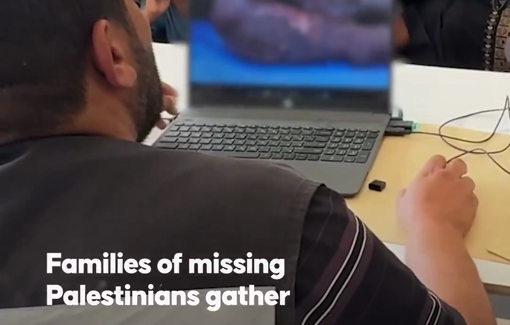 Thumbnail preview image for the video titled: Families in southern Gaza are painstakingly trying to identify bodies returned by Israel without names