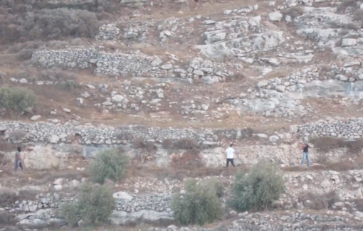 Thumbnail preview image for the video titled: Israeli settlers attack Palestinians after storming their lands in Wadi Sa’ir