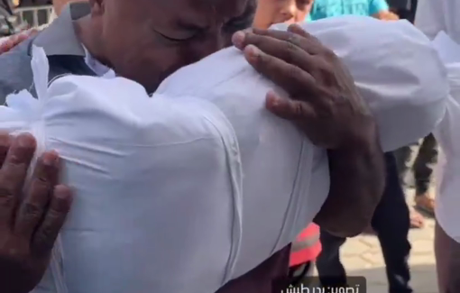 Thumbnail preview image for the video titled: A 6 years old child killed by an IDF Quadcopter while he was sleeping