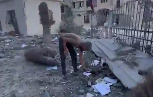 Thumbnail preview image for the video titled: Charred skeletal remains found at Al-Quds Open University