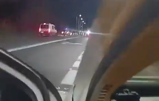 Thumbnail preview image for the video titled: An Israeli settler open fire on a Palestinian near the northern entrance to Hebron