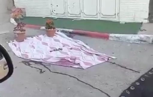 Thumbnail preview image for the video titled: Israeli soldiers seized the body of 15 y/o Murad Fawzi Abu Seifen after shooting him dead in Al-Yamoun