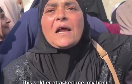 Thumbnail preview image for the video titled: The residents of Nur Shams Camp hold a sit-in to demand their right to return to their camp and homes