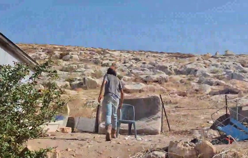 Thumbnail preview image for the video titled: Two settlers invaded residents' houses in Mukhmas, looting furniture