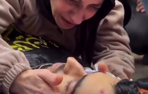 Thumbnail preview image for the video titled: Mother of Ahmed Saed Zioud mourns her only son, killed last night after being shot by Israeli occupation forces in Silat al-Harithiya