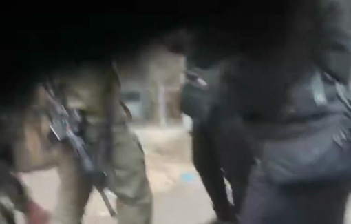 Thumbnail preview image for the video titled: The soldiers prevented Palestinian activist Issa Amro from passing through the checkpoint