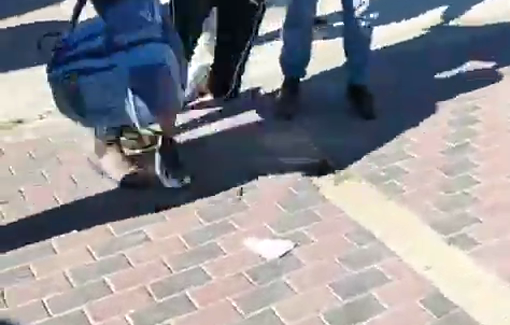 Thumbnail preview image for the video titled: A young man was shot in the leg by Israeli forces near the separation wall in Al-Ram