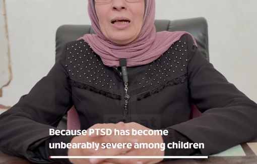 Thumbnail preview image for the video titled: Dr. Nawal Askoul recounts the severe traumas among Gaza's children during the ongoing genocide