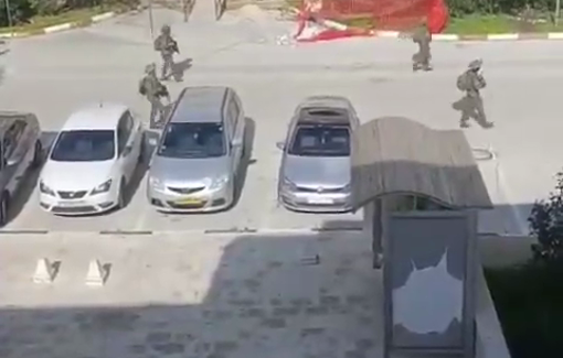 Thumbnail preview image for the video titled: A number of students sustained injuries by Israeli gunfire during a raid on the Birzeit University campus