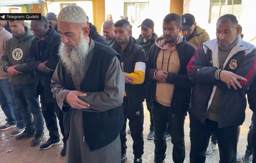 Thumbnail preview image for the video titled: Funeral held for Ibrahim Al-Shanna and his child Mohammad, killed in a home collapse in Al-Maghazi R.C.