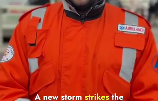 Thumbnail preview image for the video titled: A new storm has hit Gaza, claiming the lives of two civilians as the consequences of the destruction continue to unfold